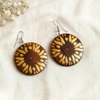 New Design Premium Painting Wood Earrings Unique